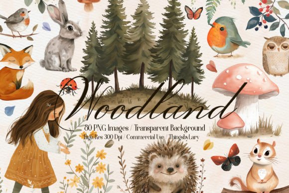 Download Watercolor Woodland Forest Animal PNG - Watercolor Collection