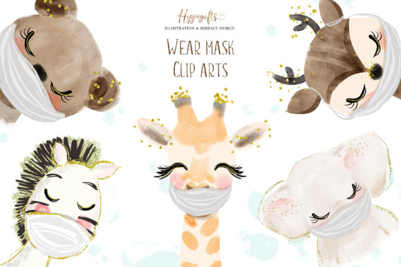 Download Animals Wear Masks Illustrations - Animal Collection