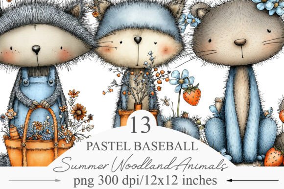 Download Whimsical Summer Woodland Animals Set-3 - Animal Collection