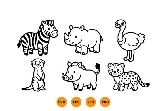 Download Cute Safari Animal SVG Pack - Animal Collection