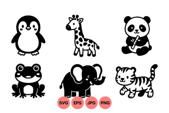 Download Cute Cartoon Animal Svg Set - Animal Collection