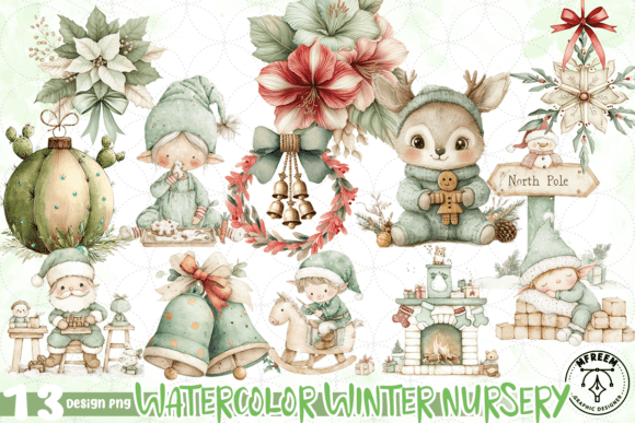Download Watercolor Winter Nursery PNG - Watercolor Collection