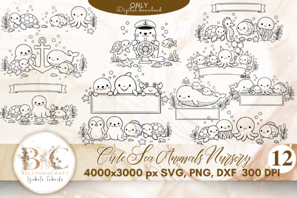 Download Cute Sea Animals Nursery SVG Bundle - Animal Collection
