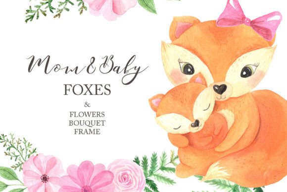 Download Watercolor Fox Family Animals Clipart - Watercolor Collection