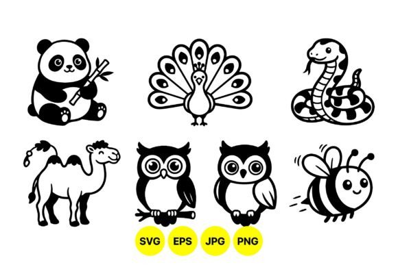 Download Cute Cartoon Animal SVG Clipart - Animal Collection