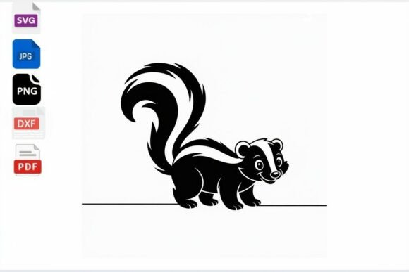 Download Cute Skunk Cartoon Animal SVG PNG - Animal Collection