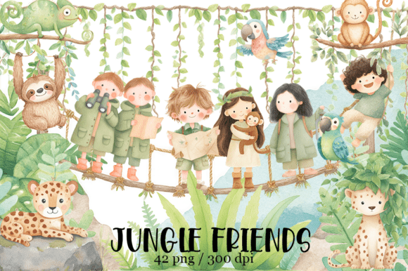 Download Watercolor Jungle Clipart, Tropical - Watercolor Collection