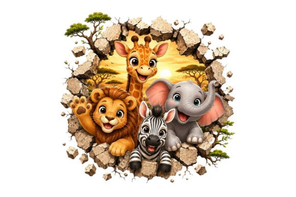 Download Cute Safari Animals PNG - Animal Collection