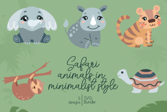 Download Minimal Safari Animals Bundle - Animal Collection