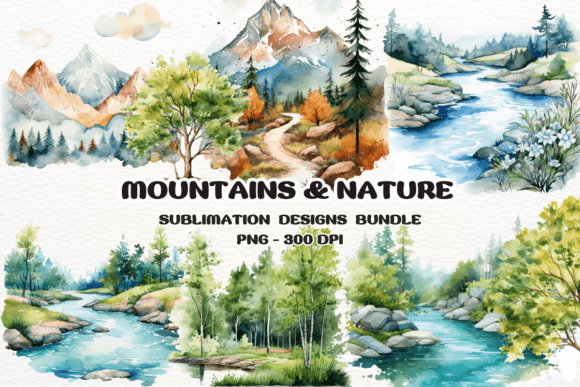 Download Watercolor Mountains Nature Clipart - Watercolor Collection