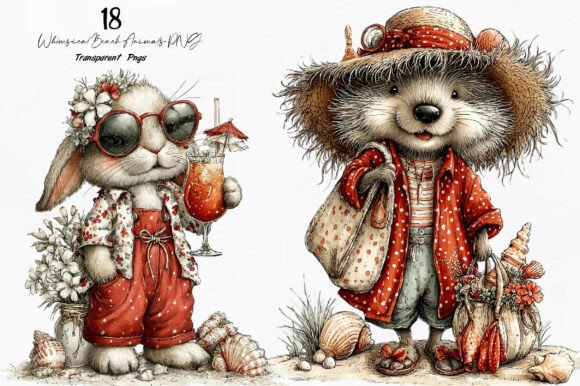 Download Whimsical Beach Animals Clipart - Animal Collection