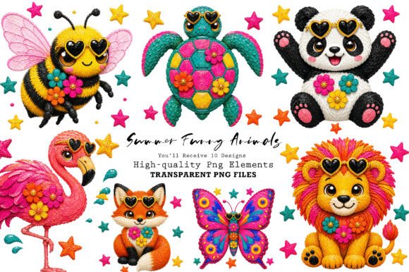 Download Cute Summer Animal Clipart Bundle - Animal Collection
