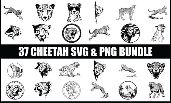 Download Cheetah SVG PNG Bundle, Safari Animal - Animal Collection