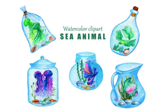 Download Watercolor Sea Animals PNG Sublimations - Watercolor Collection