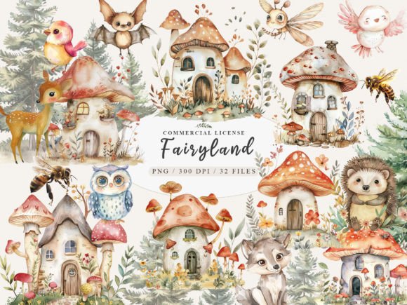Download Woodland Baby Animal, Mushroom Clipart - Animal Collection