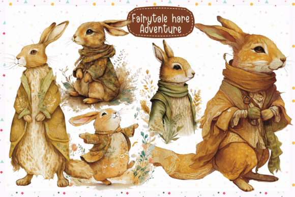 Download Adventure Hare Fairytale in Watercolor - Watercolor Collection